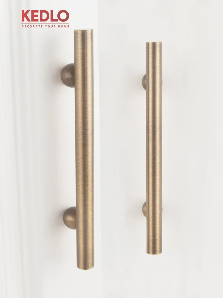 KEDLO Massiver Messing-Kugelgriff, Moderner Luxus-Ziehgriff für Küchenschränke, Antiker Messinggriff, Schubladengriff in Gold – Detail 10