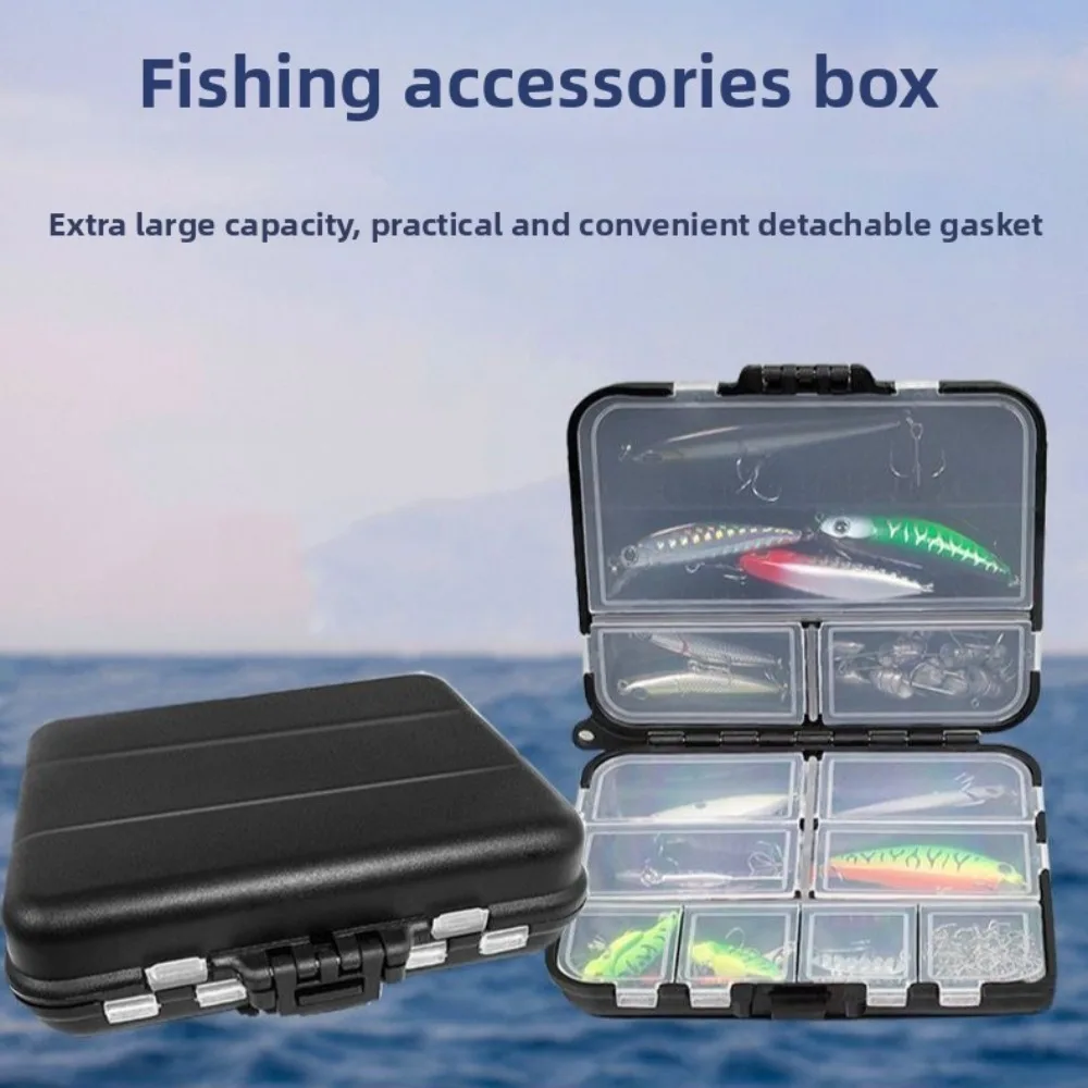 Double-Layer Lure Storage Box for Fishing, Compact Tackle Organizer with Removable Dividers Fishing Accessories Box