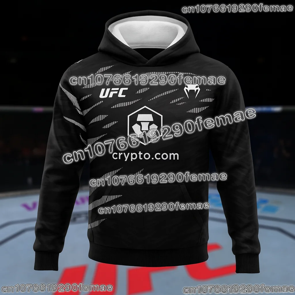 UFC Long Sleeve Hoodie Men’s Training Sweatshirt Boxing MMA Fighting Top Casual Sportswear  Daily Wear Spring Autumn Winter