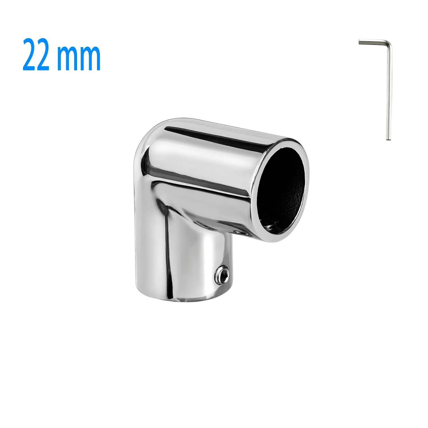 

7/8 Inch (22mm) Pipe Tubing 2-Way 90 Degree Elbow Hardware，Heavy Duty 316 Stainless Steel Boat Handrail Fitting