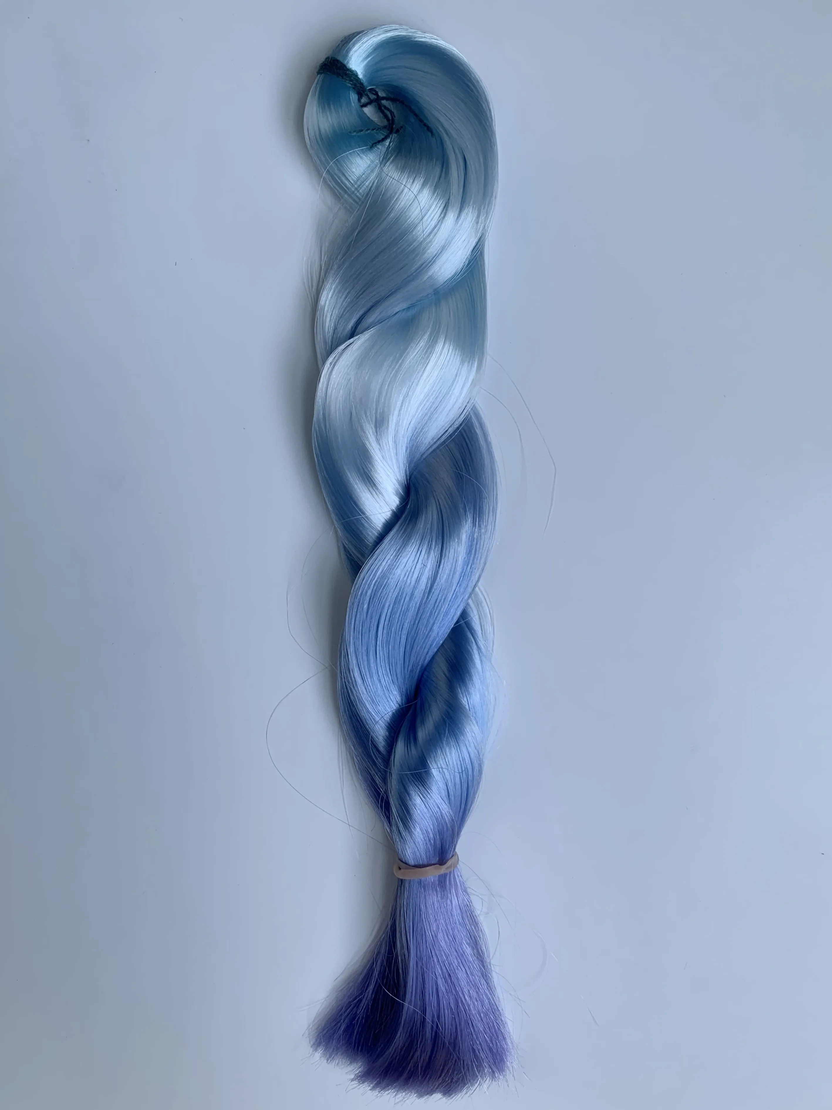 SUPAWIT Toys High Quality Straight Blue Purple Color Doll Hair Wig Accessories For 1/6 1/8 Scale Fashion Figure Reroot