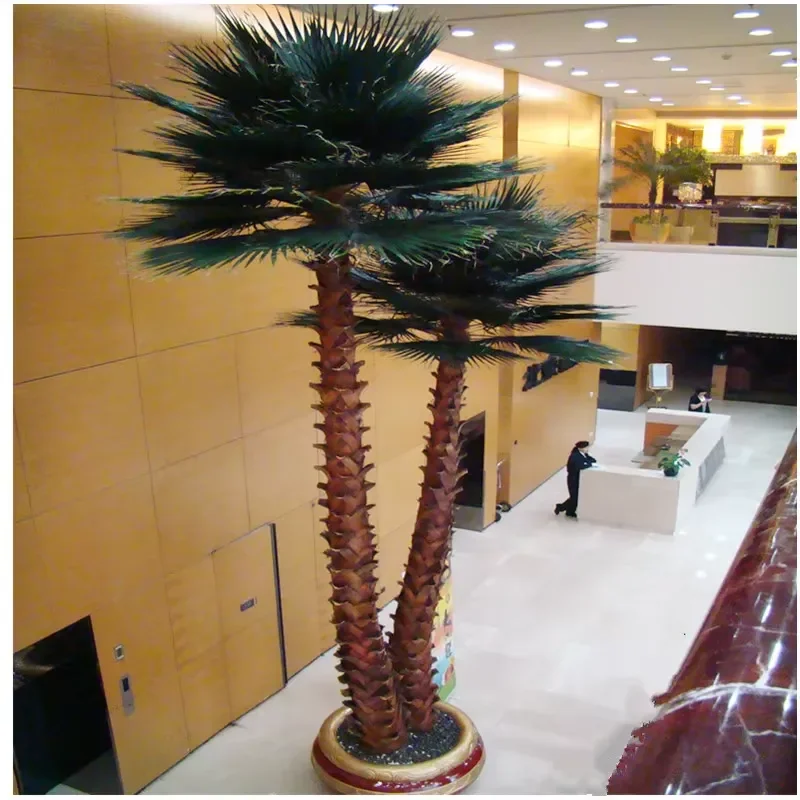 Customised Outdoor Artificial Phoenix Palm Trees with Synthetic Trunks for Commercial Landscaping and Decor