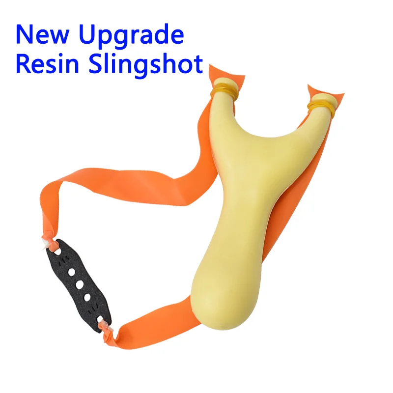 

New Upgrade Resin Curved Catapult Delicate and Compact Slingshot with Flat Rubber Band for Hunting Outdoor Sports Accessories