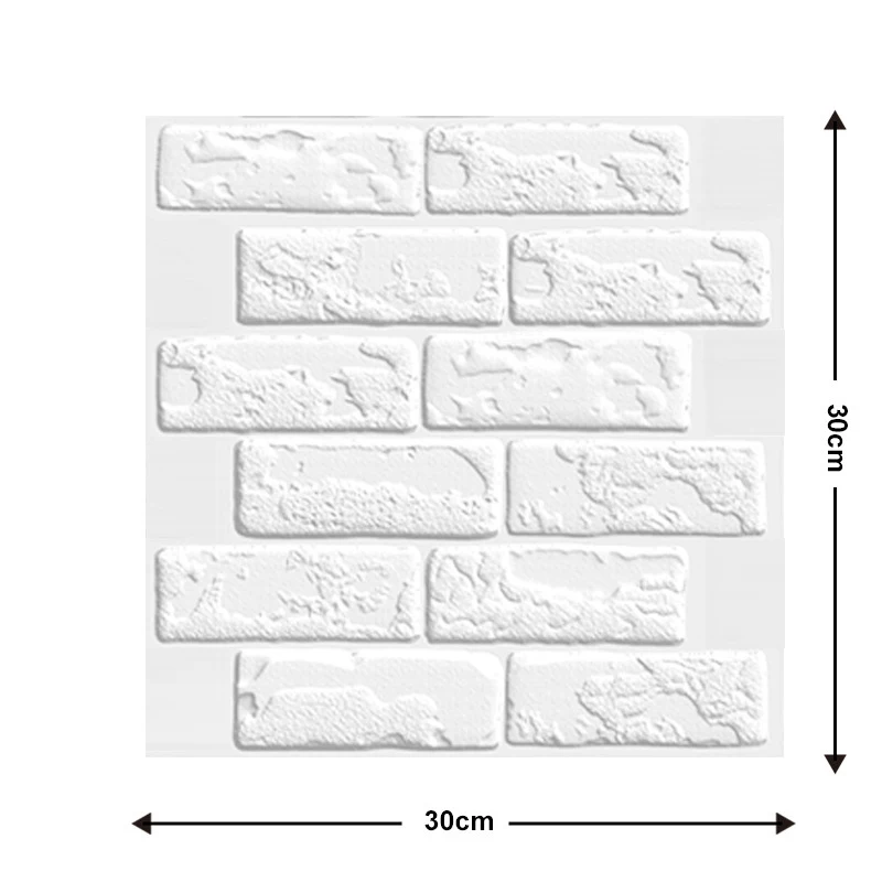 5/10 Stück selbstklebende, wasserdichte 3D-Wandpaneele, Ziegeltapete, Retro-Aufkleber für Badezimmer, Kamin, dekorative Wandaufkleber