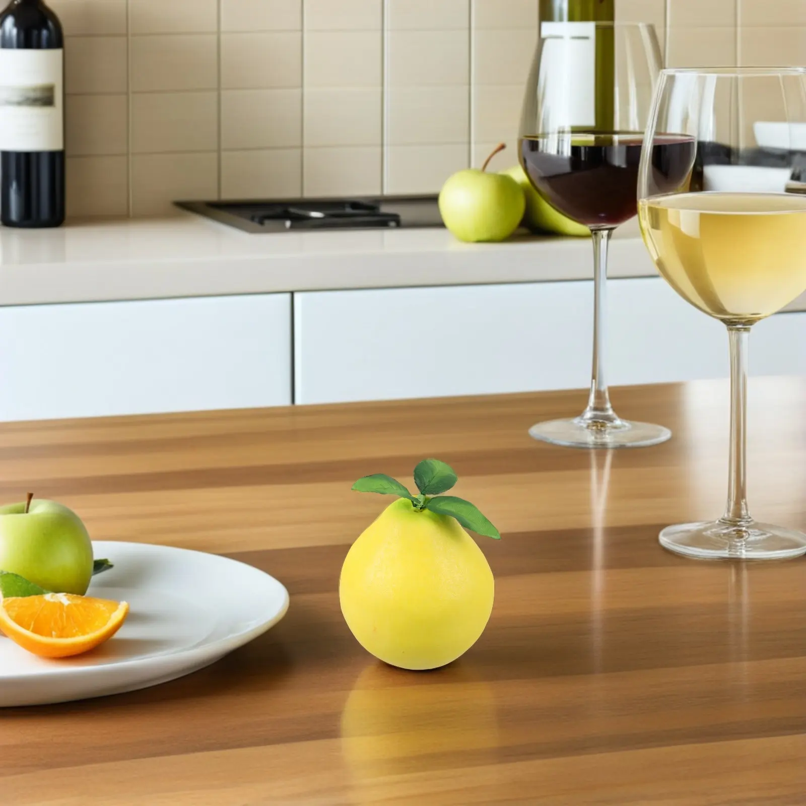 Car Antenna Decoration Fake Grapefruit Artificial Fruit Realistic Plastic Prop for Vehicle Home Shop Office Hotel