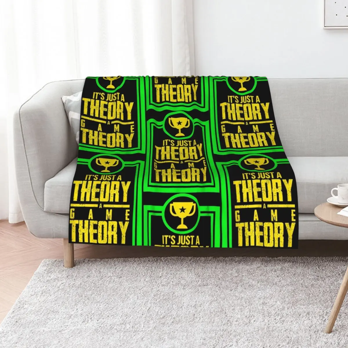 Its Just A Theory Love Field Of Study Retro Videogame Gift Throw Blanket For Baby Thermal Hair Plush Blankets