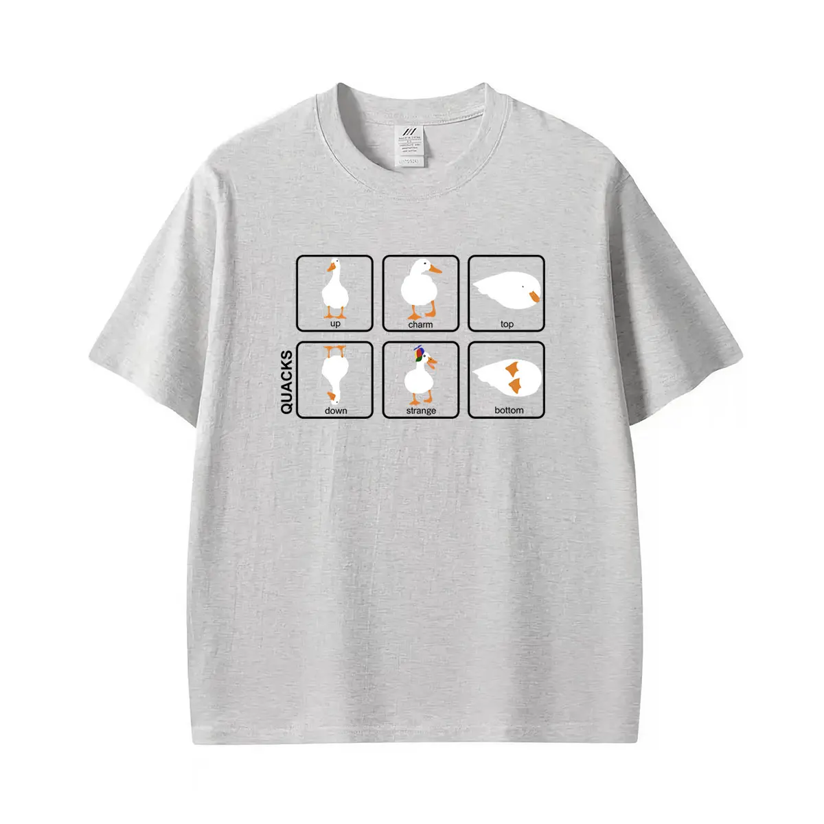 Quacks Funny Physics Pun Unisex Science Joke T Shirt Men's women Clothing Vintage Trendy T Shirts Summer Oversized T-shirt