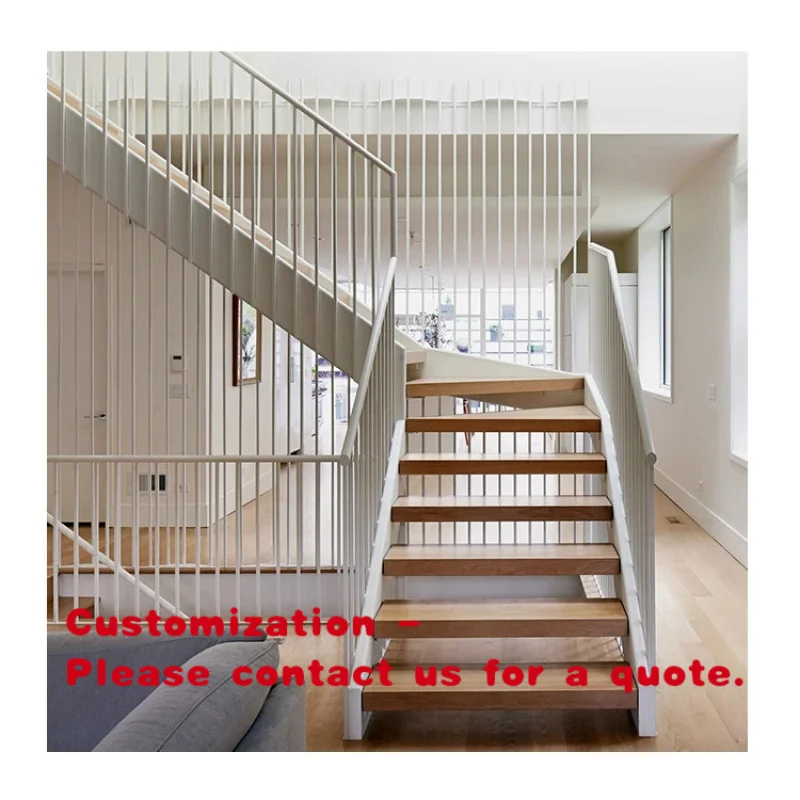 

custom.Wooden Stairs With Glass Railings Wood Tread Suspended Staircases on Sale Mono Stringer Stair