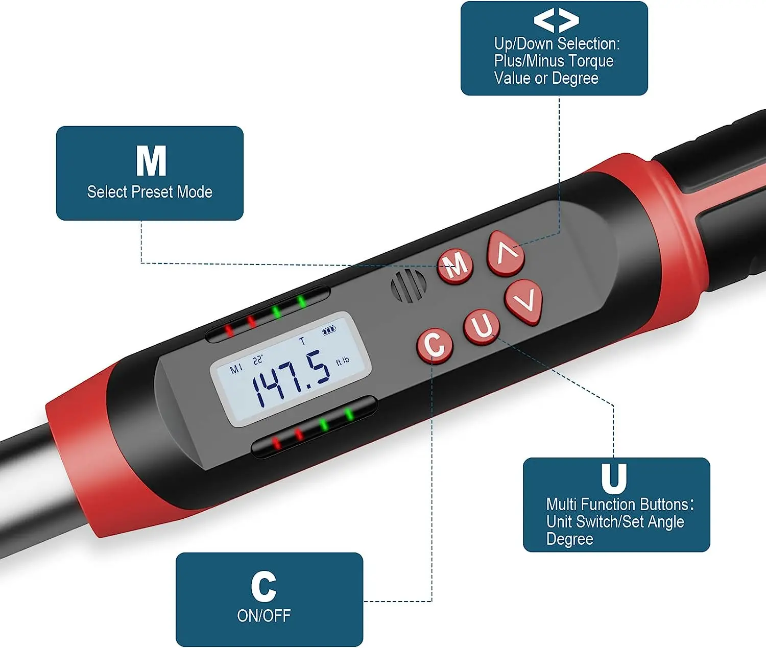 Measuring Digital Torque Wrench Screw Auto Repair Torque Wrench