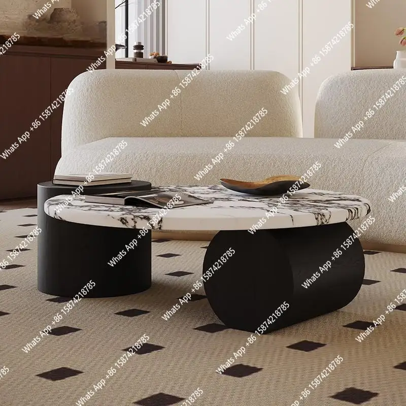 

Круглый стол Calacatta во французском стиле ретро, итальянская современная роскошь для небольшого пространства, устойчивый к жарам и царапинам, ремесленный и настраиваемый