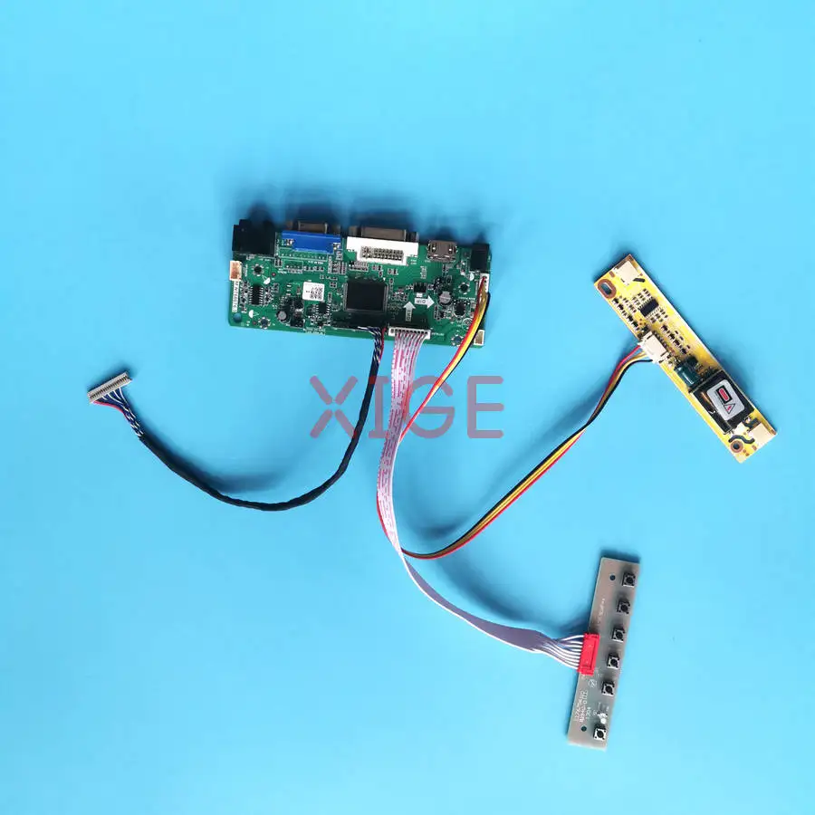 LCD Matrix Controller Drive Board Fit HT150X02 M150X5 G150X1 MT150XN03 2-CCFL LVDS 20-Pin VGA+DVI+HDMI 1024*768 1024x768 Kit DIY
