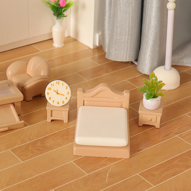 

1/12 Dollhouse Miniature Furniture Set Dollhouse Living Room Bedroom Decoration Dolls House Accessories Kid Pretend Play Toy