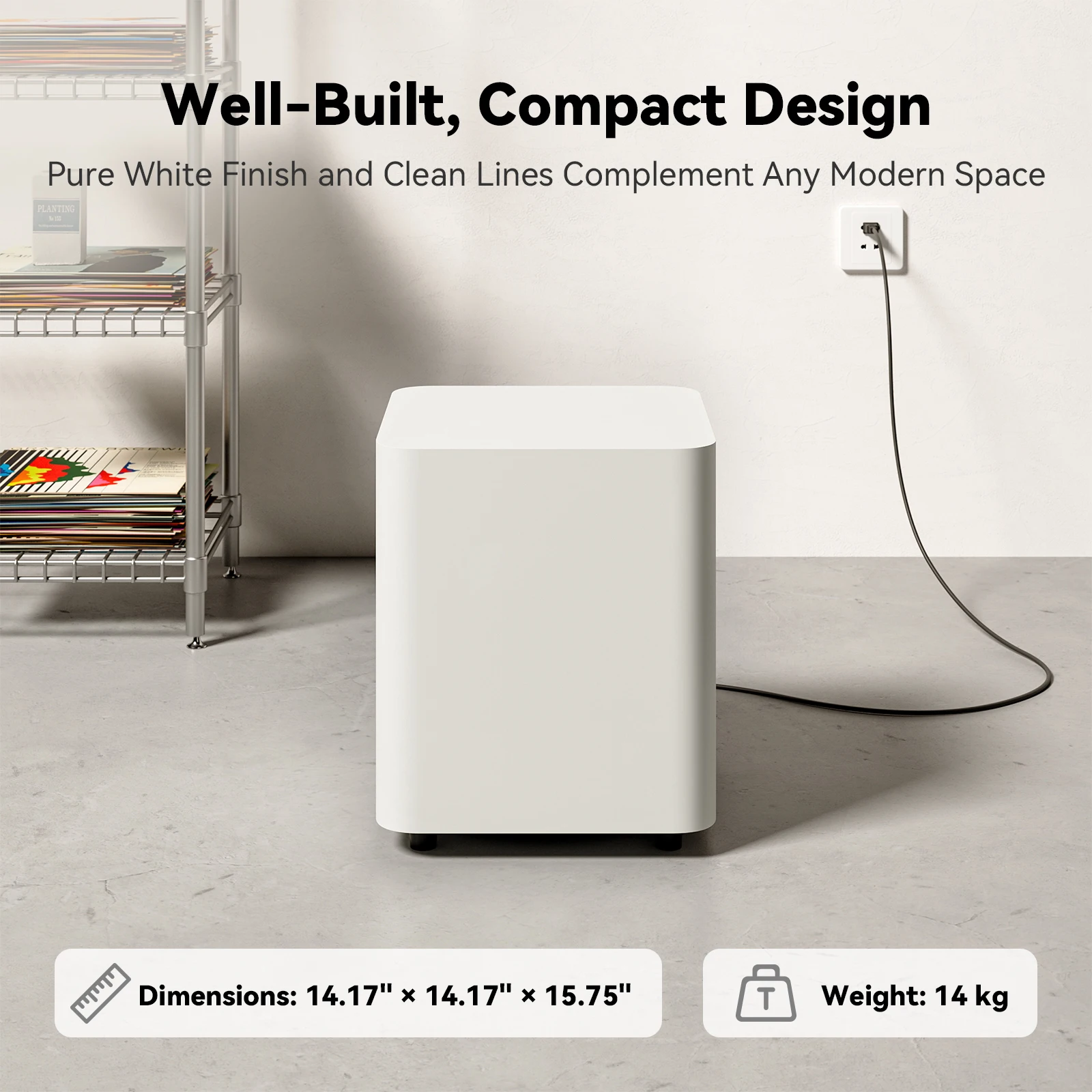 Fosi Audio SW10 Активный сабвуфер HiFi 500 Вт Пиковая мощность Сабвуфер 10-дюймовый драйвер Аудиодинамик для домашнего кинотеатра