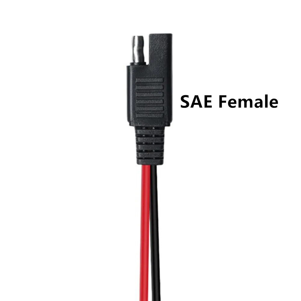 15CM SAE 2 Pin Quick Connector Disconnect Plug 18AWG SAE Extension Cable Wire Harness for Motorcycle Generator Solar Panel
