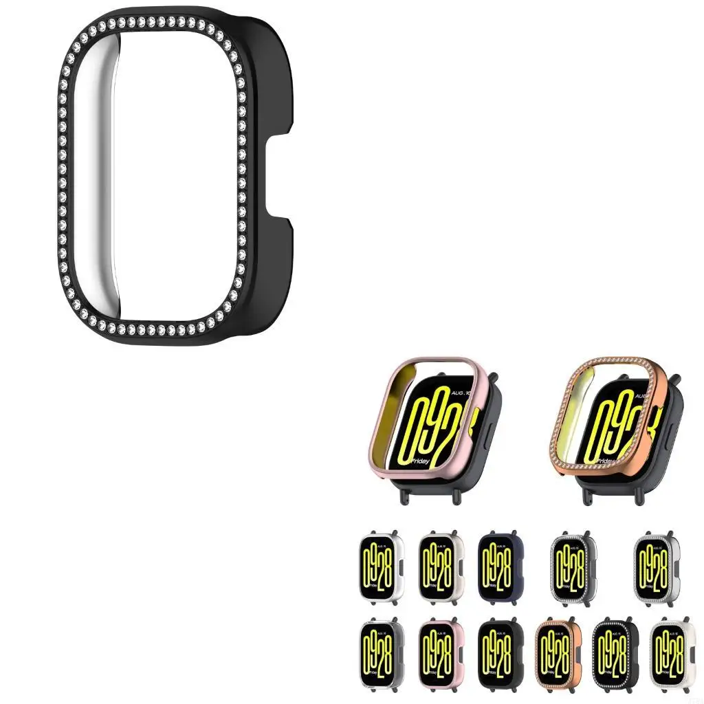 J78A Glittering Shimmering Protective Case Cover Suitable For Watch 5 Active Hollowed Out Design Easy Access to Screen&Button