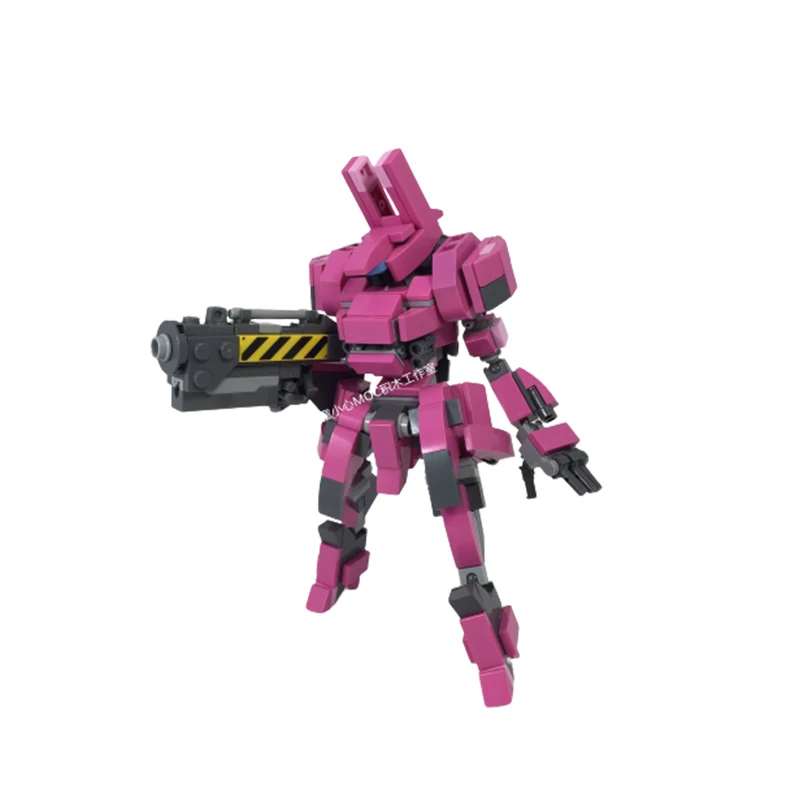 MOC Mecha Series Dark Pink Building Block Robot DIY Model Puzzle Collection Experts Brick Toys Education for Children Xmas Gifts