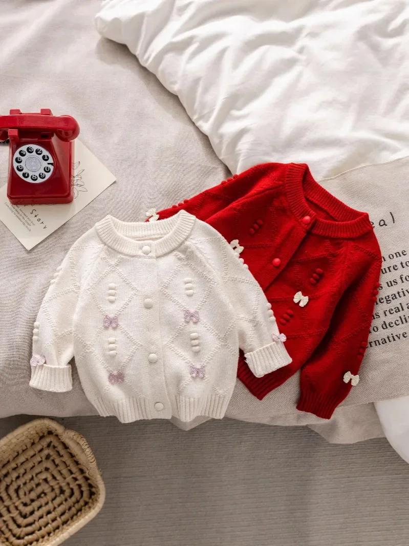 

Soft Children's Sweater Cardigan High Temperature Wash Versatile Fabric Baby Will Love Crew Neck Knitwear For Kids