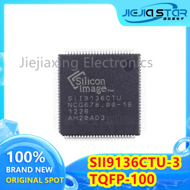 

Video Interface Chip Electronics, SII9136CTU-3, SII9136CTU, TQFP-100, 100% Brand New and Original, 4 PCs, Free Shipping