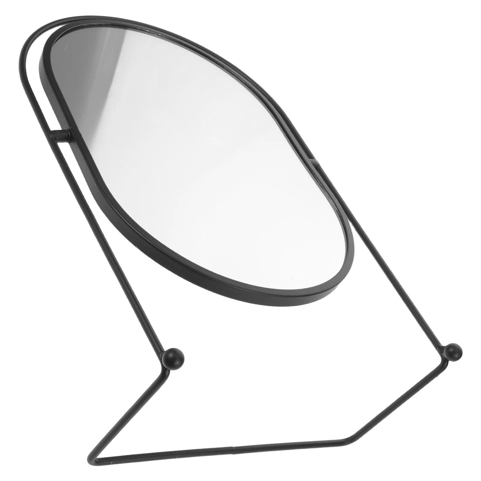 

Oval Swivel Makeup Mirror Desktop Stand Hd Reflection Table Vanity Mirror for Dorm Bedroom Makeup Mirrors