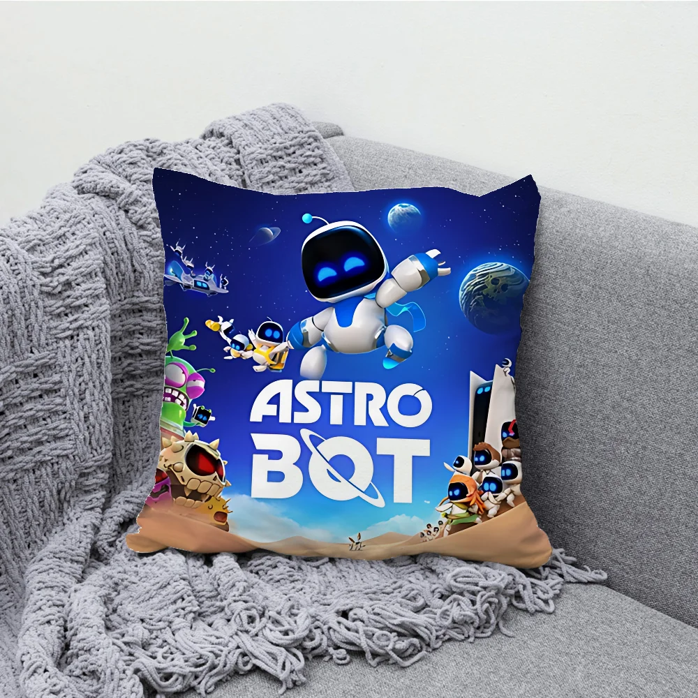 Game A-Astro Bot Pillow Case Soft Cushion Cases for Farmhouse Sofa Decor Home Decorations and Protector Pillow Case