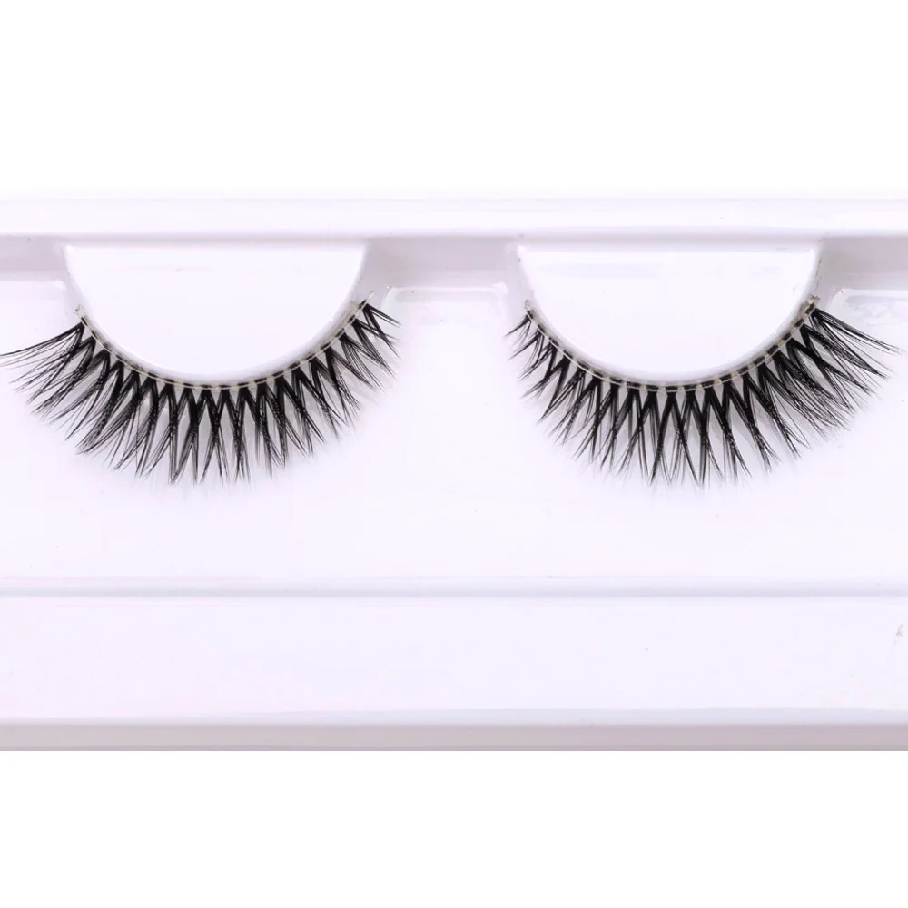 Yiernuo Natural invisible band Faux Mink Lashes Transparent Band Light Volume Makeup 3D Fake Eyelashes Short Eyelash