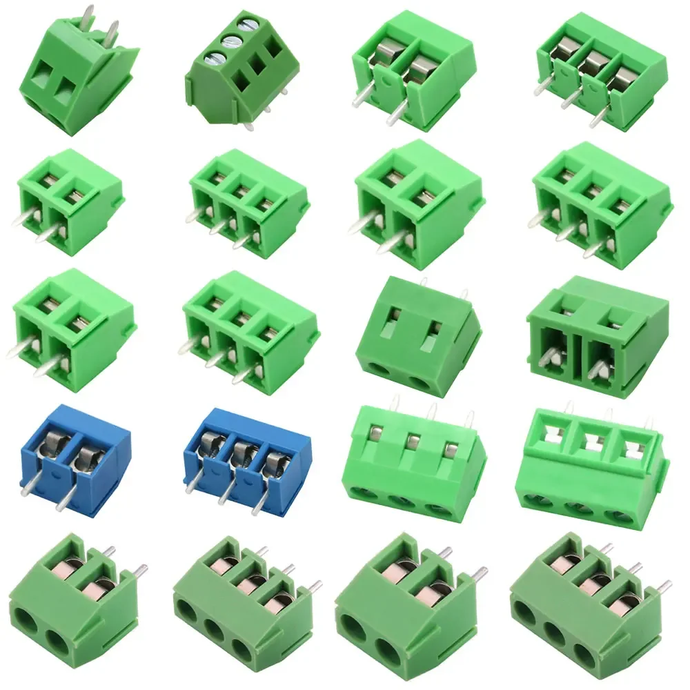 

KF103/126/128/301/350/396-2Pin/3Pin 2.54/3.5/3.81/3.96/5.0/7.5mm Spacing Block Splice Terminal Screw Type PCB Screw Terminal