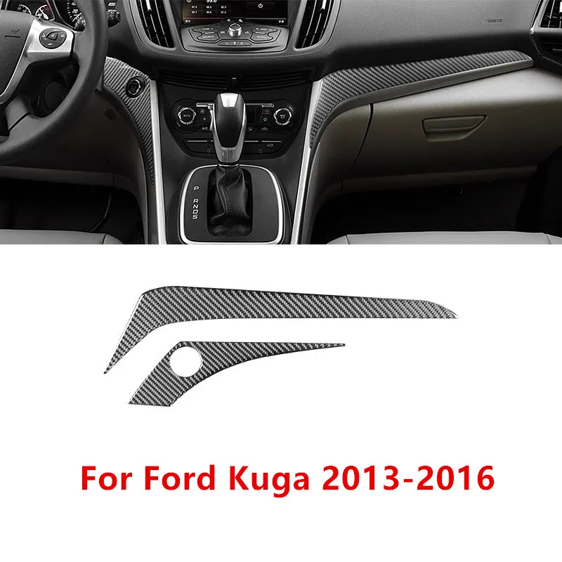 3D Epoxy Carbon Fiber Car Interior Styling Central Console Side Panel Sticker Cover for Ford Kuga 2013 2014 2015 2016