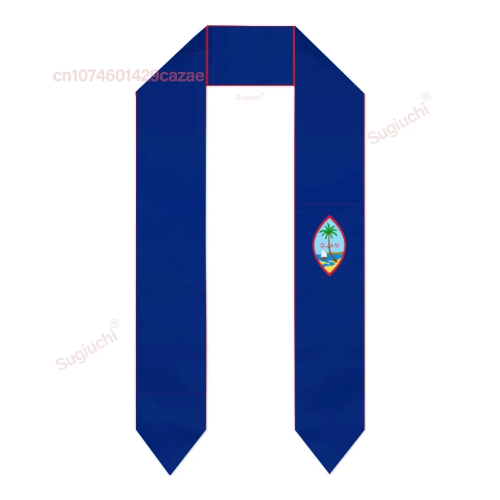 Guam Flag Thick Graduation Sash Stole Scarf Double Sided Honor Stole For Graduation Students Class Of 2025