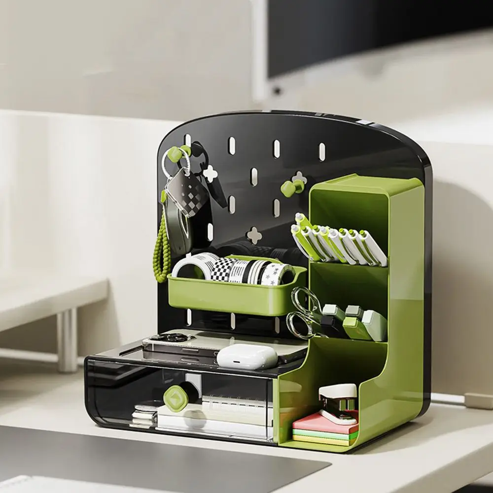 

Plastic Hole Board Storage Rack Vertical with Hole Board Desktop Storage Rack Display Rack Large Capacity Pen Holder Office