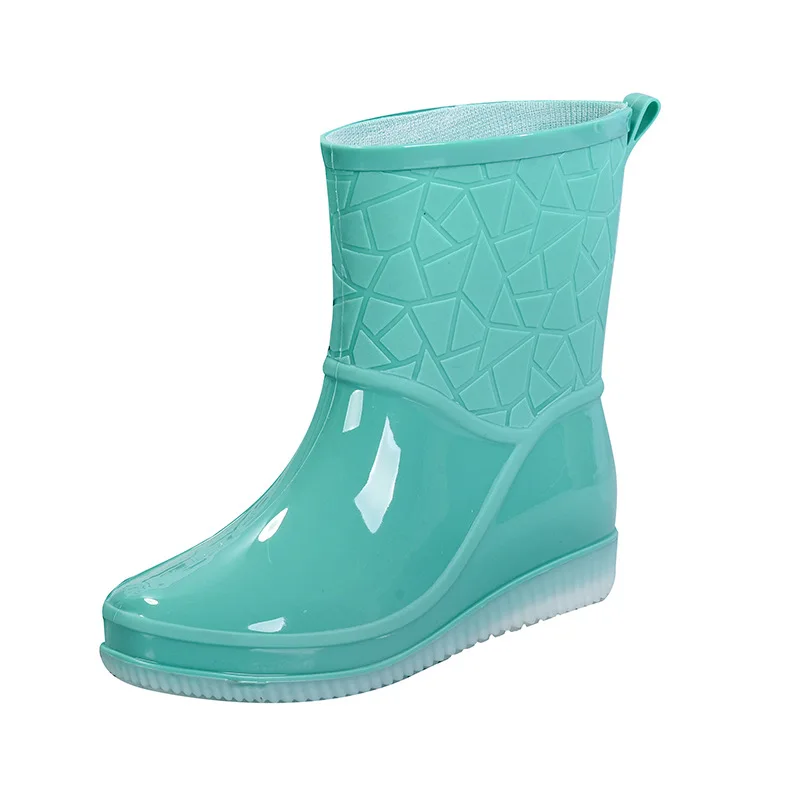 2024Botas De Lluvia Para Mujer Outdoor Women Rain Boots Wear Resistant Plastic PVC Shoes Kitchen Waterproof Shoes, All Seasons