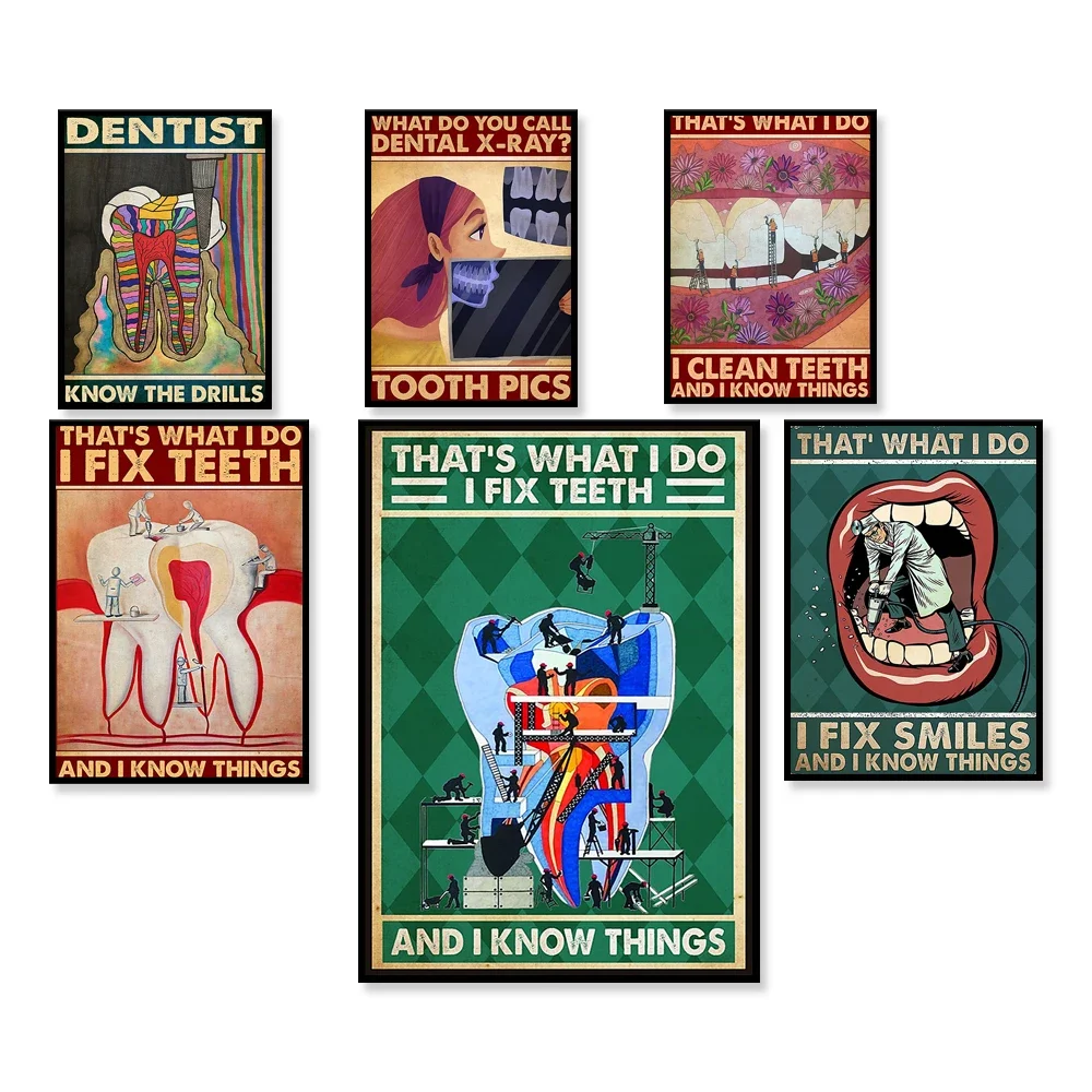 Dentist-fix-smiles-dentist-fix-teeth,Dentistry-teeth-construction-know-things-Vertical Poster