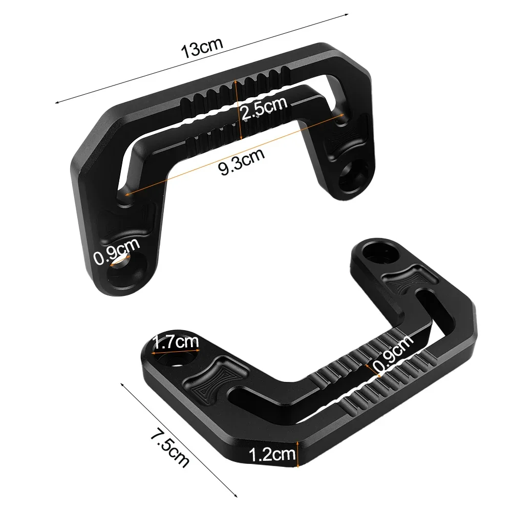 A-Pillar Hood Light Bar Mounting Bracket for Jeep Wrangler JL/JLU 2018-2023 Windshield Hinge LED lights Mount Brackets Red Black