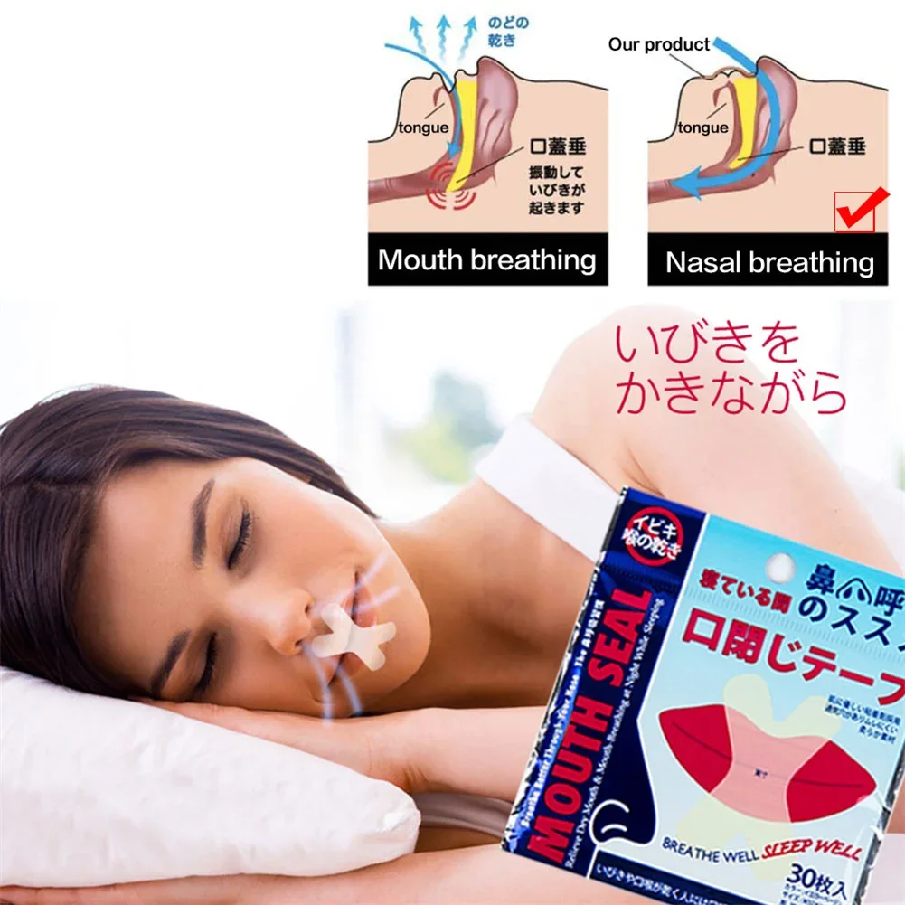 Snore Tape Nose Strip Health Care Mouth Seal Odorless Prevent Snoring Stickers Transparent 150PCS Anti Snoring Solution