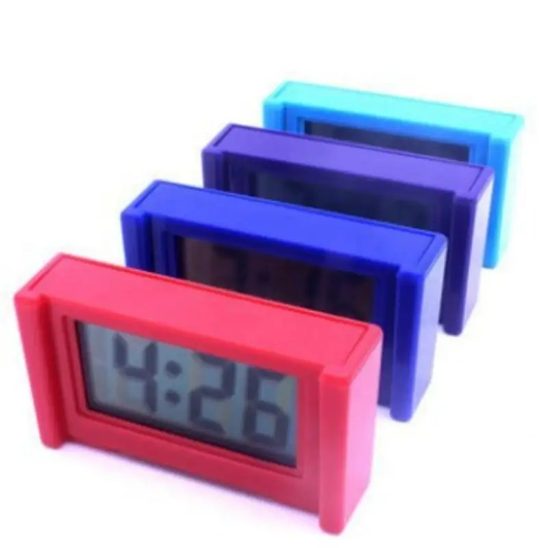 Mini Digital Clock Large Screen: Car Dashboard Electronic Self-adhesive Truck