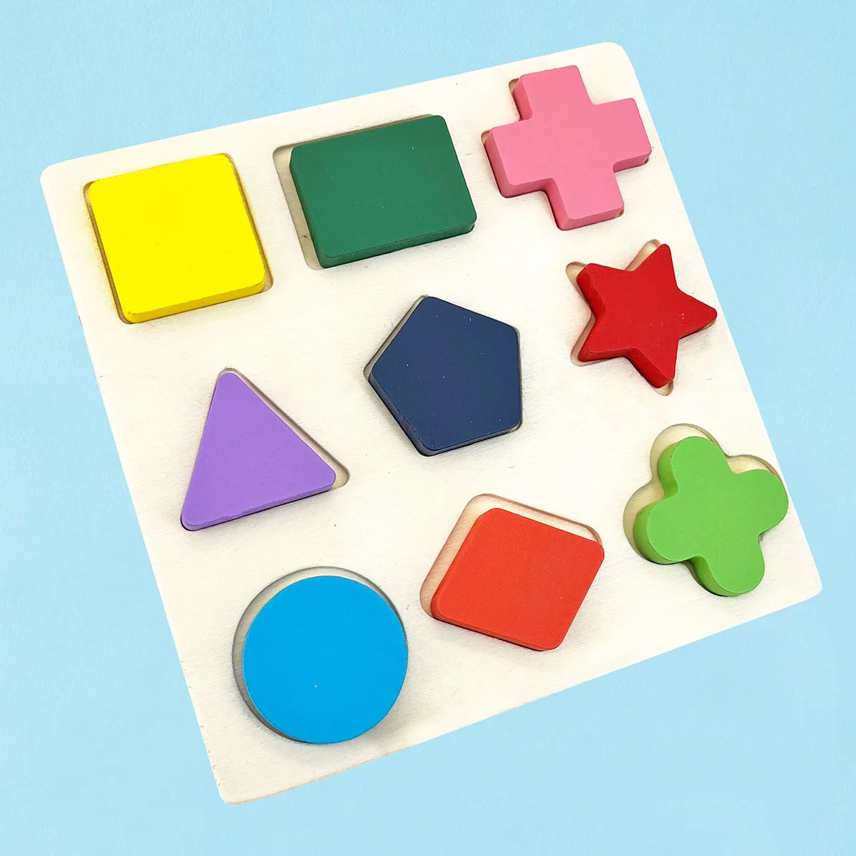 1 pz 14.6 cm/5.75in Puzzle 3D In Legno Puzzle Giochi Montessori Per Bambini Forme Geometriche Colore Apprendimento Giocattoli Educativi per I Bambini