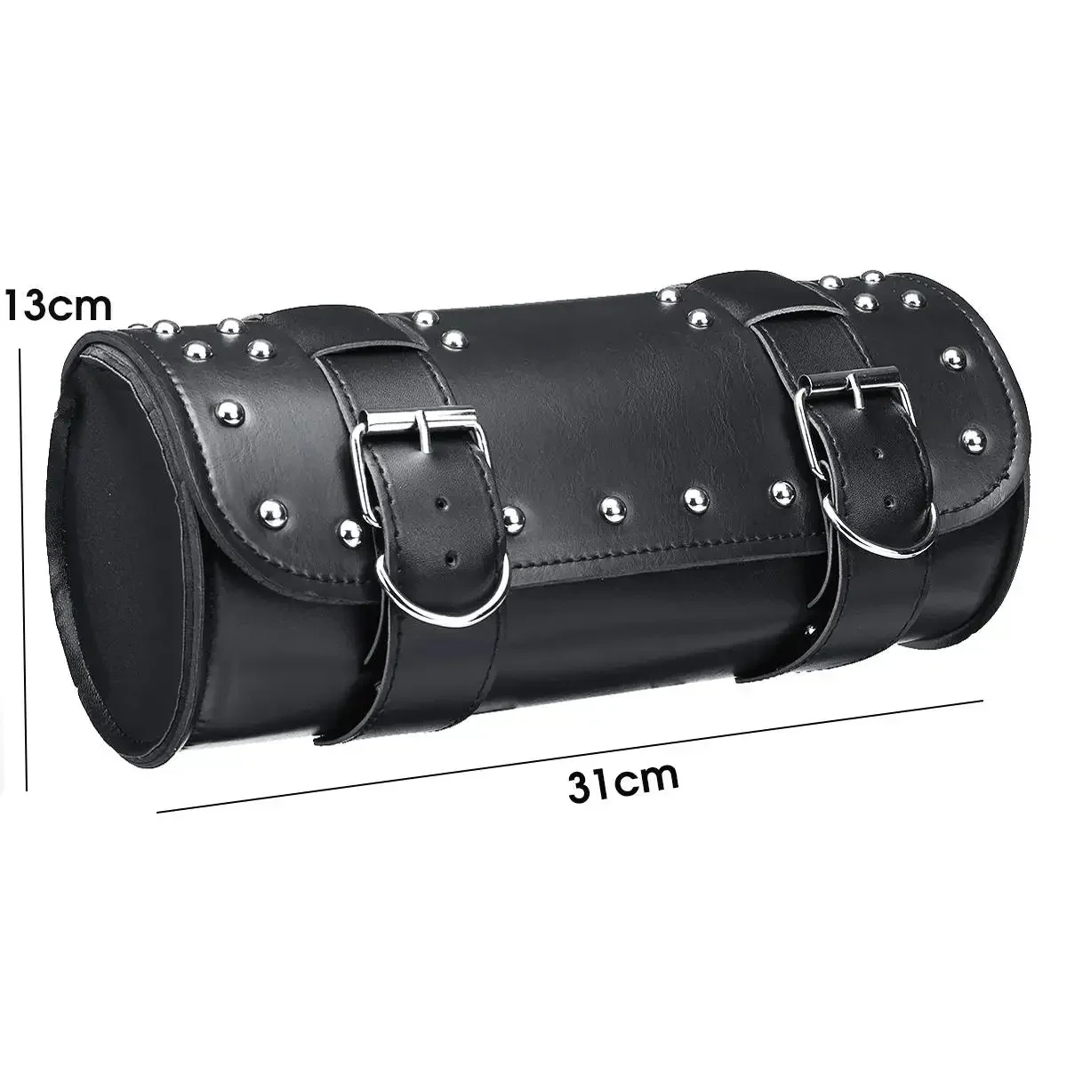 Motorcycle Tool Bag Handlebar Tail Barrel Storage Universal Saddlebag Roll Barrel Racing Black Front Fork
