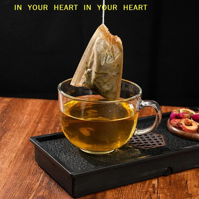 【X】100Pcs Drawstring Filter Paper Tea Bags Empty Wood Pulp Disposable Teabags For Loose Tea Coffee Home Use