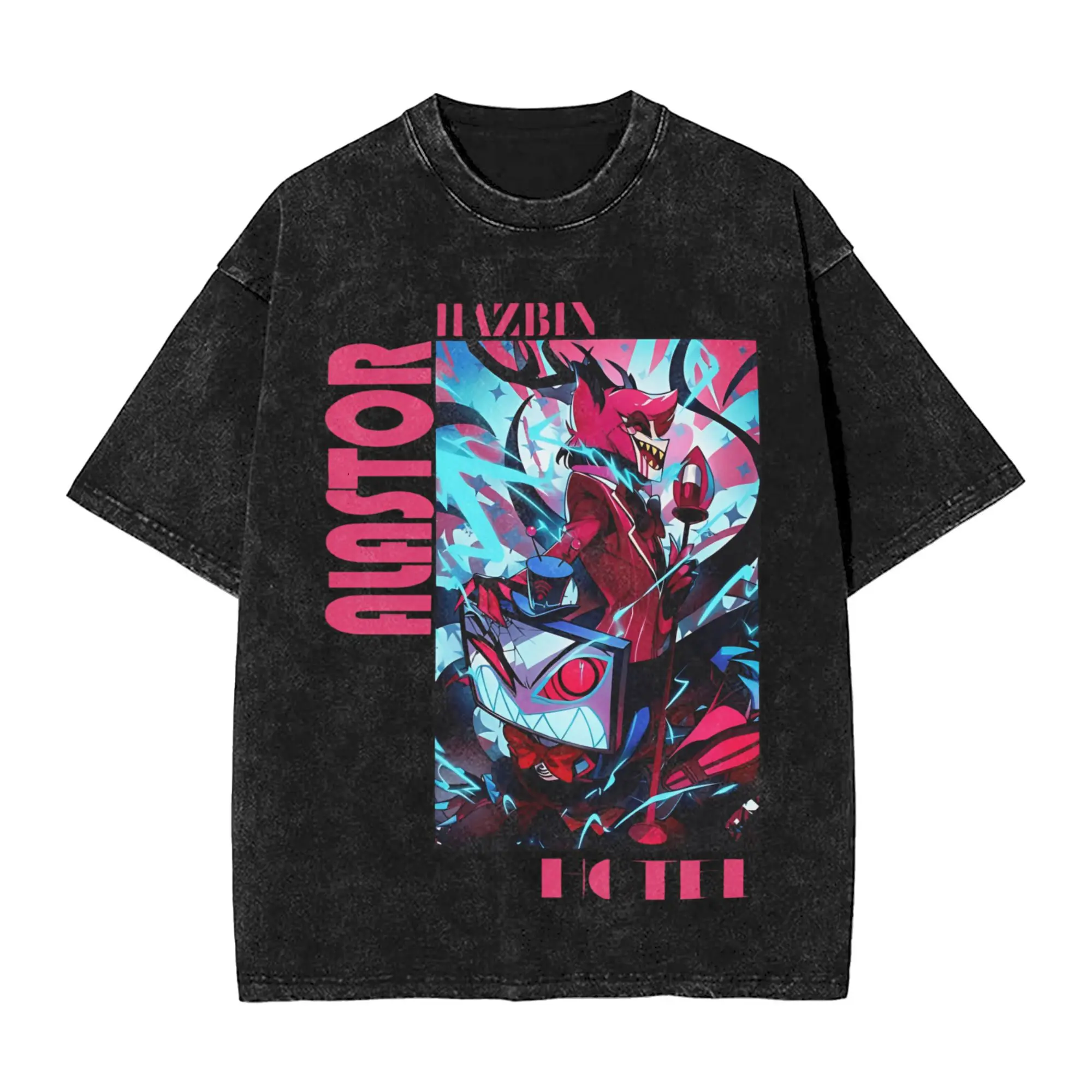 

Hazbin Hotels T-Shirt Alastor Hip Hop T-Shirts Short Sleeve Aesthetic Tops Summer Casual O Neck Big Size Clothing