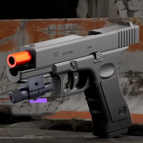Pistol Gun Soft Bullet Gun With Blowback, Single Shot And Shell Ejcetion Capability, Blaster, Outdoor Sports Shooting Game