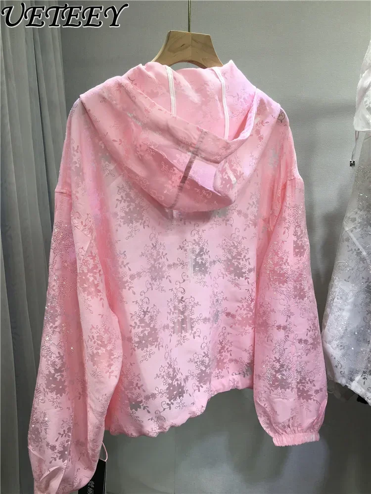 Hot Diamondครีมกันแดดเสื้อผู้หญิงBreathableลูกไม้สั้นเสื้อด้านบน 2025 ฤดูร้อนใหม่อเนกประสงค์เครื่องปรับอากาศCardigan Top