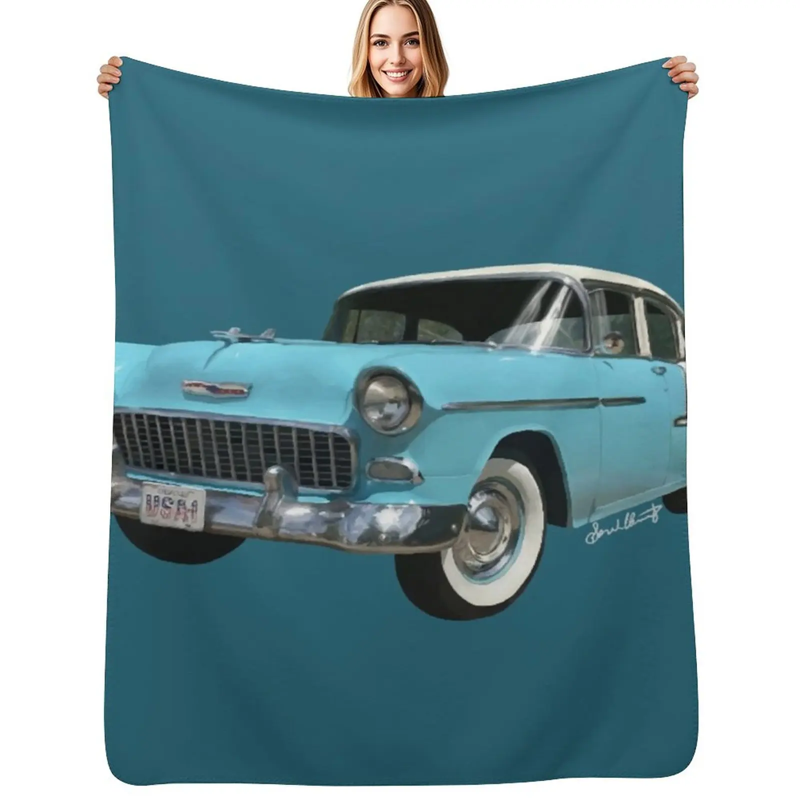 55 Cobertor Chevy Bel Air, cobertor fino e macio para dormir à noite no verão