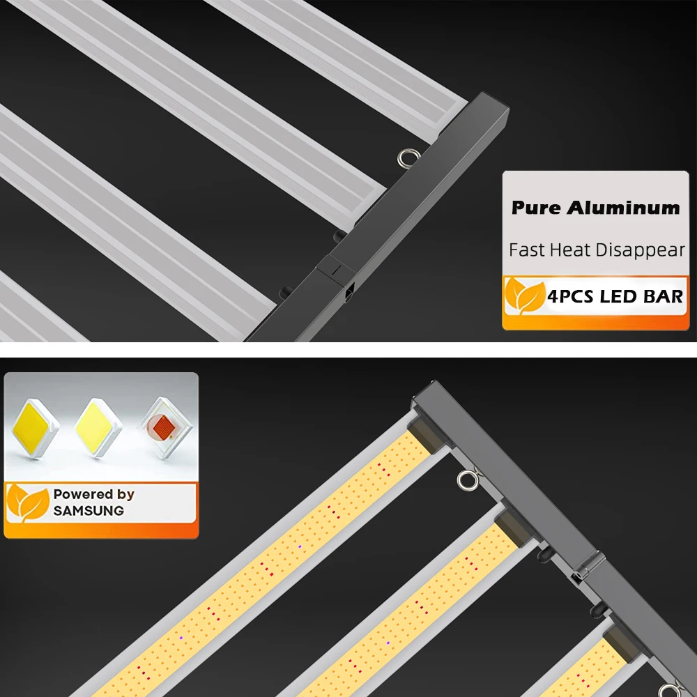 Imagem -04 - Led Planta Cresce a Luz Samsung Lb281b Chip Pode Ser Escurecido Espectro Completo Lâmpada de Crescimento para Interior Planta Flor Estufa Phyto Lâmpada