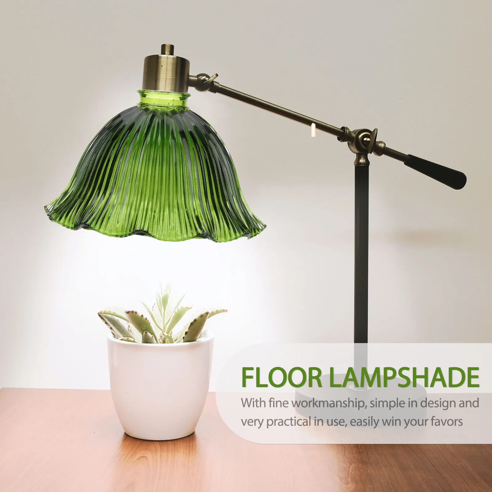 Vintage Transparent Glass Lamp Shade for Pendant Ceiling Light Decorative Cover Soft Lighting Comfortable Eye Protection Indoor