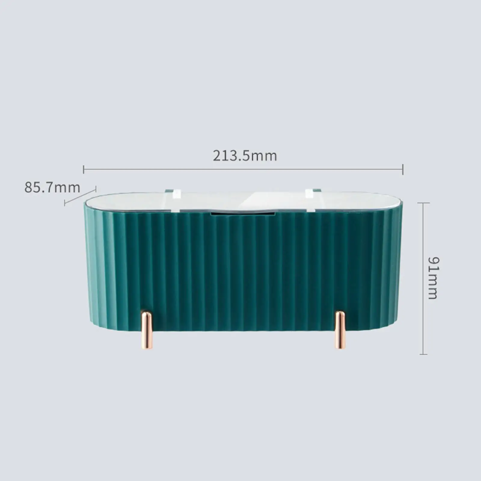 Makeup Pad Holder Dispenser Box with Clear Lid Detachable Divider Unique for Dresser, Woman Gift