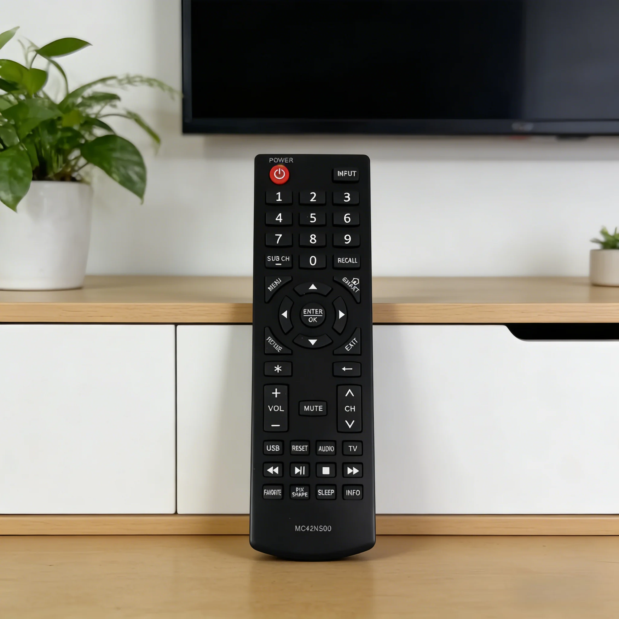 

MC42NS00 TV Remote Control Replacement Compatible with Sanyo Models FW24E05F T 65D25T DP24E14 DP39D1 - Universal Remote Control