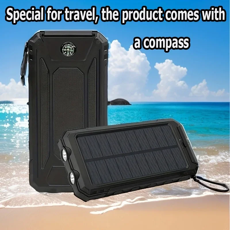 NEW 200000mAh Ultra-Large Capacity Power Bank Solar for iPhone Xiaomi Huawei Samsung Wild Fishing Outdoor Backup Power Portable