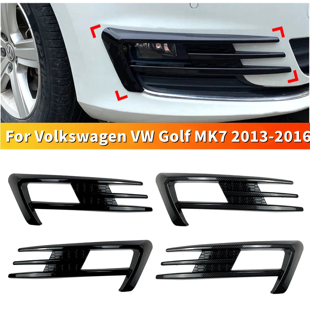 

1 пара для Volkswagen VW Golf MK7 2013 2014 2015 2016 ABS передние противотуманные фары, бампер, решетка, накладка на брови, автомобильные аксессуары