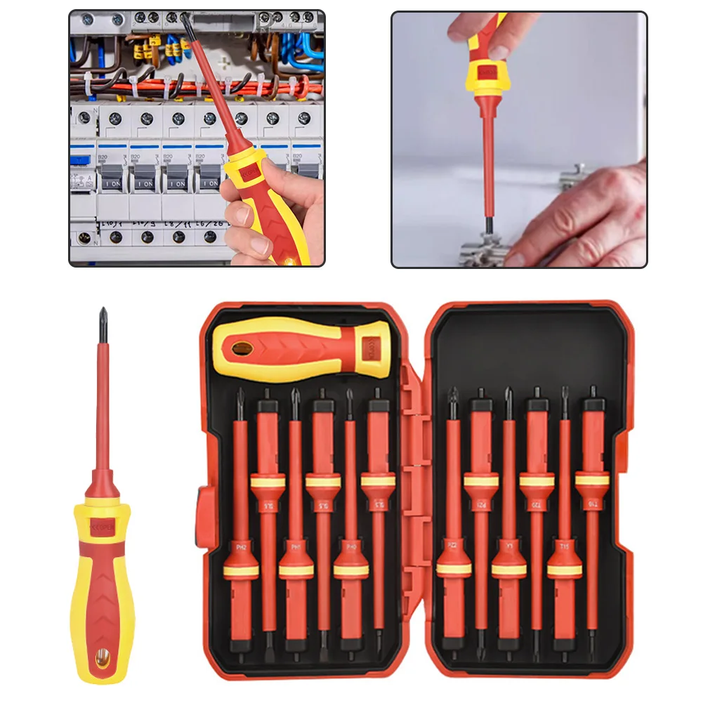 

Maximum Comfort Installation Tools Electrician Tools 1000V Insulated Tools Chrome Vanadium Steel Hardened For Wear Resistance