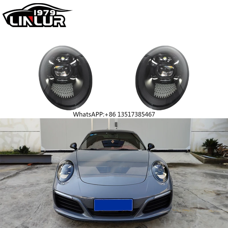 

[1979ll] 2023 Pdls Matrix Style Led фары для 2012 2013 2014 2015 2016 porsche 991.1 991.2 911 991 Обновление до фары 992