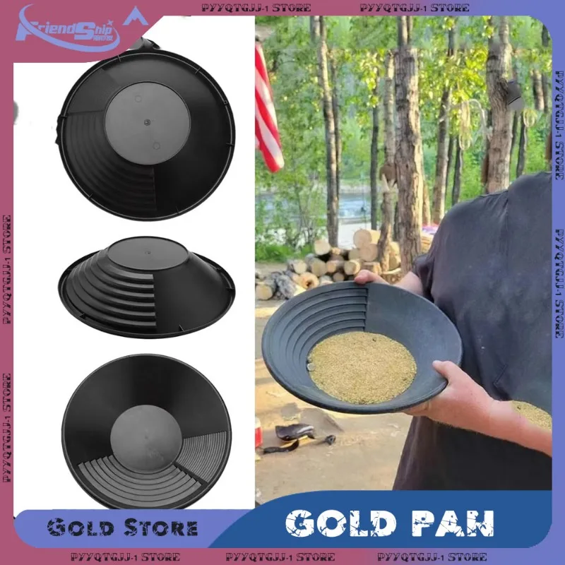 Gold Pan Metal Detection Tools Plastic Sieve Golds Pan Green Plastic Bowl Dredging Prospecting River Wash Gold Panning Equipment